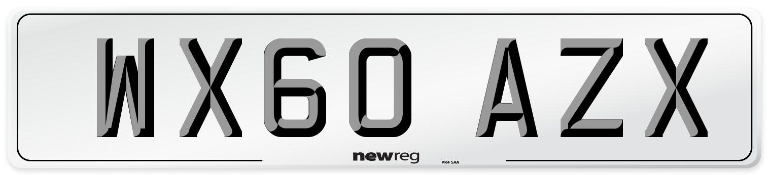 WX60 AZX Number Plate from New Reg